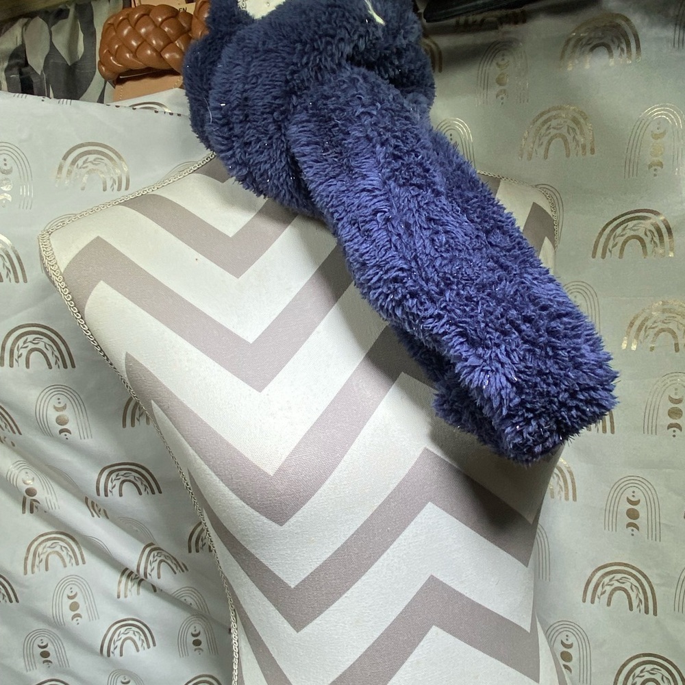 Plush Navy Blue Scarf